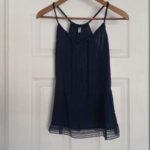 Lace bottom racer back